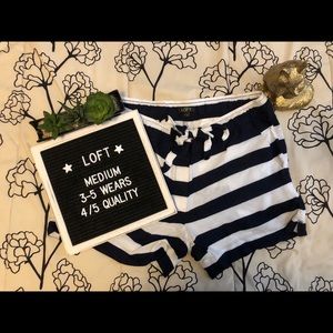 [ LOFT ] Nautical Tie Waist Shorts